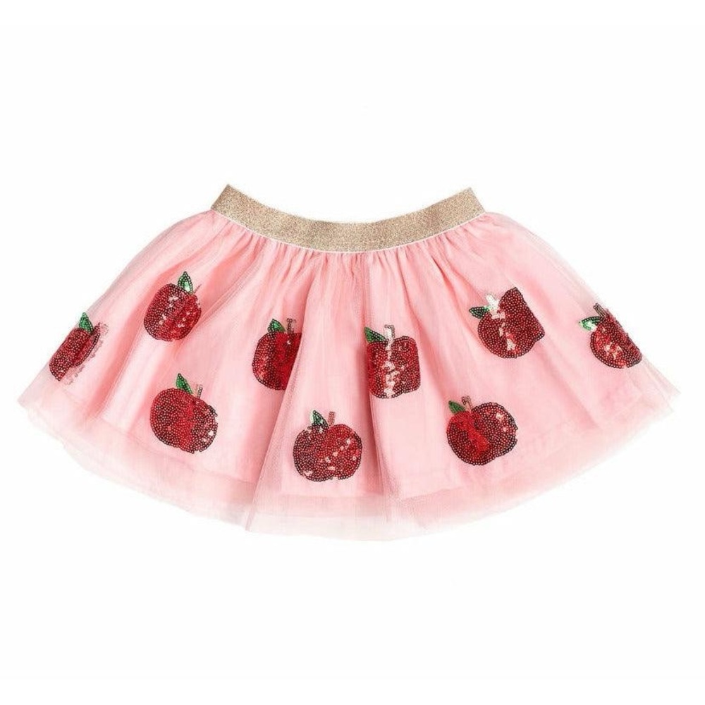 NWT Sweet Wink | Girl's Sequin Apple Tutu Skirt in Pink